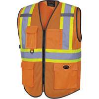 6960 Veste de s&eacute;curit&eacute; &agrave; maille en avant, Orange haute visibilit&eacute;, Moyen, Polyester Mukwa Safety Services