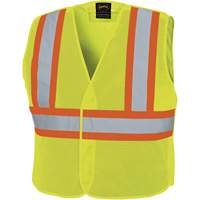 598P Tear-Away Mesh Safety Vest, High Visibility Lime-Yellow, Medium/Small, Polyester Mukwa Safety Services