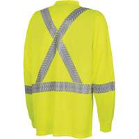 6905A Ultra-Cool Ultra-Breathable Long-Sleeved Safety Shirt, X-Small, High Visibility Lime-Yellow Mukwa Safety Services