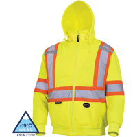 6925 Hoodie, X-Small, High Visibility Yellow Mukwa Safety Services