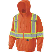 6940 Zip Style Hoodie, Small, High Visibility Orange Mukwa Safety Services