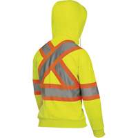 6925W Women's Zip Style Hoodie, X-Small, High Visibility Yellow Mukwa Safety Services