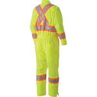 5999A Traffic Safety Coveralls, X-Small, High Visibility Lime-Yellow Mukwa Safety Services