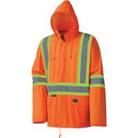 5598 Lightweight Waterproof Rain Suit, Polyester/PVC, Small, High Visibility Orange Mukwa Safety Services