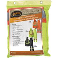 5599 Lightweight Waterproof Rain Suit, Polyester/PVC, X-Small, High Visibility Lime-Yellow Mukwa Safety Services