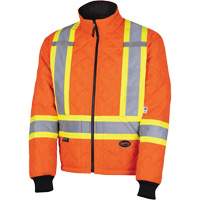 5015A Quilted Freezer Jacket, Polyester, High Visibility Orange, X-Small Mukwa Safety Services