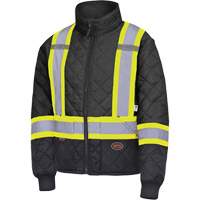 5017 Quilted Freezer Jacket, Polyester, Black, X-Small Mukwa Safety Services