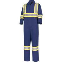 5516T Safety Coveralls, 44 (Tall), Navy Blue Mukwa Safety Services