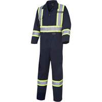 516T Coveralls, 40 (Tall), Navy Blue Mukwa Safety Services