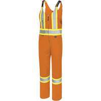 6617T Overalls, Polyester, 40, High Visibility Orange Mukwa Safety Services