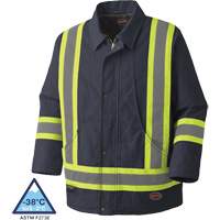 5535A Quilted Duck Parka, Navy Blue, Small Mukwa Safety Services
