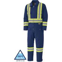5539A Quilted Duck Coveralls, Small, Navy Blue Mukwa Safety Services