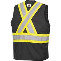 7729 FR-Tech&reg; Flame-Resistant Arc Safety Vest, Small, Black, 10 cal/cm² Mukwa Safety Services