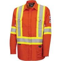 7743 Chemise de s&eacute;curit&eacute; ignifug&eacute;e FR-Tech, Petit, Orange haute visibilit&eacute; Mukwa Safety Services