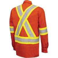 7743 Chemise de s&eacute;curit&eacute; ignifug&eacute;e FR-Tech, Petit, Orange haute visibilit&eacute; Mukwa Safety Services