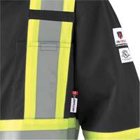 7702BKT Combinaison FR-Tech contre les arcs, Taille 40 (grand taille), Noir, 10 cal/cm² Mukwa Safety Services