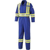 7706 Combinaison ignifuge FR-Tech avec fermetures &agrave; glissi&egrave;re aux jambes, Taille 36, Bleu royal, 9,7 cal/cm² Mukwa Safety Services