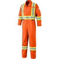 7705T Combinaison ignifuge FR-Tech avec fermetures &agrave; glissi&egrave;re aux jambes, Taille 40 (grand taille), Orange haute visibilit&eacute;, 9,7 cal/cm² Mukwa Safety Services