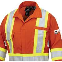 7702W Combinaison FR-Tech ignifuge/contre les arcs pour femme, Taille T-petit, Orange haute visibilit&eacute;, 10 cal/cm² Mukwa Safety Services