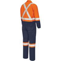7702BB Combinaison de s&eacute;curit&eacute; FR-Tech 2 tons, Taille 36, Bleu marin/Orange, 10 cal/cm² Mukwa Safety Services