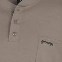 331 Chandail Henley en tricot interlock ignifuge, Petit, Beige Mukwa Safety Services