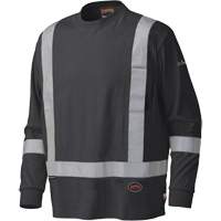 340SFA Chemise de s&eacute;curit&eacute; &agrave; manches longues ignifuge, Petit, Noir Mukwa Safety Services