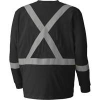 340SFA Chemise de s&eacute;curit&eacute; &agrave; manches longues ignifuge, Petit, Noir Mukwa Safety Services