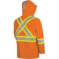 5880 FR/Arc-Rated Waterproof Rain Jacket, X-Small, High Visibility Orange, 10 cal/cm² Mukwa Safety Services