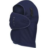 565N Long-Necked Hardhat Liner, Fleece Lining, One Size, Navy Blue Mukwa Safety Services