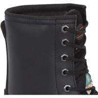 1027 Bottes de travail 8" noires, Cuir, Embout Acier, Taille 10 Mukwa Safety Services