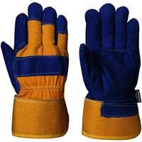 630 Blue Insulated Fitter's Gloves, One Size, Split Cowhide Palm, Boa Inner Lining Mukwa Safety Services