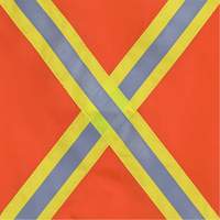 353 Drapeau avec bande r&eacute;fl&eacute;chissante, Polyester Mukwa Safety Services
