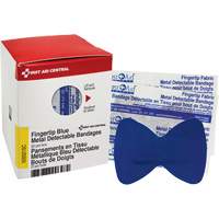 Fingertip Blue Detectable Bandages, Fingertip, Fabric Metal Detectable, Sterile Mukwa Safety Services