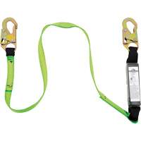 SA-5400-6 Shock Absorbing Lanyard, 6', Snap Hook Center, Snap Hook Leg Ends, Polyester Mukwa Safety Services