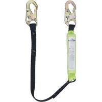 SA-6400-4 Shock Absorbing Lanyard, 4', Snap Hook Center, Snap Hook Leg Ends, Polyester Mukwa Safety Services