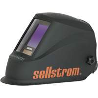 WHP4000 Premium Series ADF Welding Helmet with Extra-Large Blue Lens Technology, 3.94" L x 3.28" W View Area, Black/Orange Mukwa Safety Services