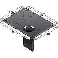 Square Ultra-Drain Guard&reg; Catch Basin Insert with Overflow Port, Oil & Sediment, 16" - 28" L x 20" - 36" W Mukwa Safety Services