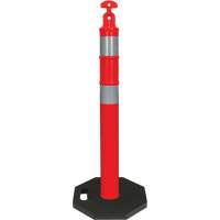 Ensemble de poteau d&eacute;lin&eacute;ateur haute visibilit&eacute;, 42" h, Orange Mukwa Safety Services