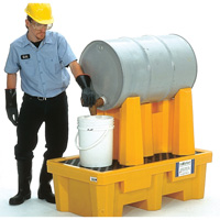Syst&egrave;me de confinement Ultra-Drum pour 1 baril avec drain, 52" lo x 29" la x 49,5" ha, 750 gal. US Capacit&eacute; Mukwa Safety Services