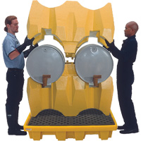Syst&egrave;me de confinement Ultra-Drum sans drain pour 4 barils, 53" lo x 53" la x 77,8" ha, 3000 gal. US Capacit&eacute; Mukwa Safety Services
