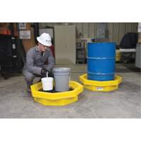 Ultra-Drum Tray avec grille, 32" lo x 32" la x 8,1" h, Cap. de d&eacute;versement 21,1 gal. US Mukwa Safety Services