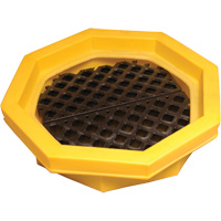 Ultra-Drum Tray avec grille, 32" lo x 32" la x 8,1" h, Cap. de d&eacute;versement 21,1 gal. US Mukwa Safety Services