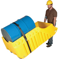 Drum Dolly, 26.5" L x 26.5" W x 5" H, 800 US gal. Spill Cap. Mukwa Safety Services