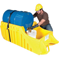 Drum Dolly, 26.5" L x 26.5" W x 5" H, 800 US gal. Spill Cap. Mukwa Safety Services