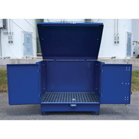 Palette de d&eacute;versement en acier avec couvercle rigide S-4 Ultra, 61" lo x 54,4" la x 52" h, Capacit&eacute; de charge 4700 lb Mukwa Safety Services