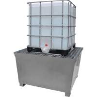 Ultra-IBC Spill Pallet en acier, Capacit&eacute; de d&eacute;versement 370 gal. US, 57,6" x 34,7" x 56,9" Mukwa Safety Services