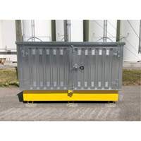 Ultra-Twin IBC en acier avec couvercle rigide, 123,4" lo x 73,4" la x 66,4" h, Capacit&eacute; de charge 12250 lb Mukwa Safety Services