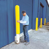 Ultra-Post Protector, 4" dia. x 52" l, Jaune Mukwa Safety Services