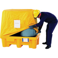 B&acirc;che de recouvrement palette d&eacute;versement, 2 barils Mukwa Safety Services