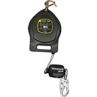 Falcon+ Edge Self-Retracting Lifeline, 50', Galvanized Steel, Swivel Mukwa Safety Services